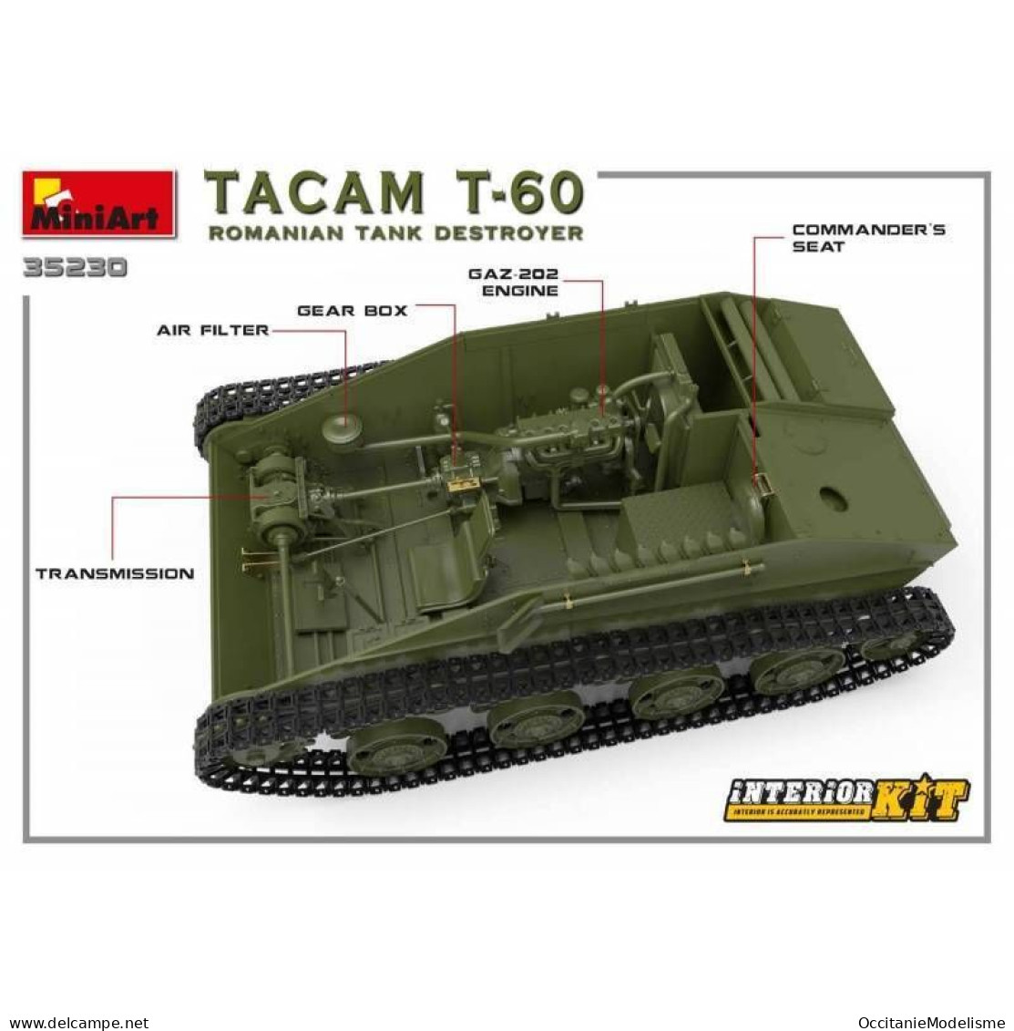 Miniart - CHAR TACAM T-60 Romanian tank destroyer maquette réf. 35230 Neuf NBO 1/35