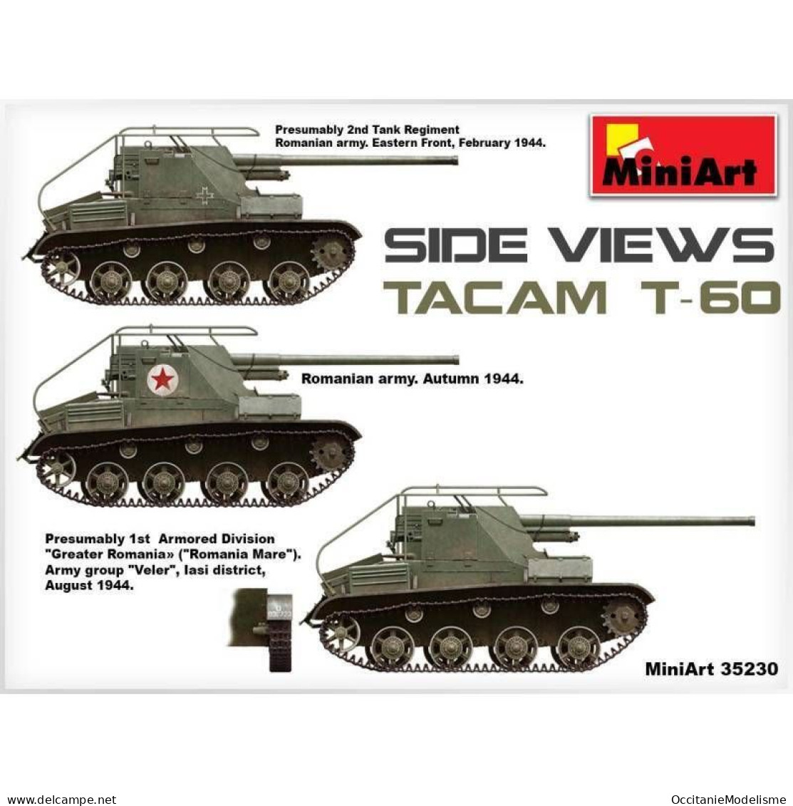 Miniart - CHAR TACAM T-60 Romanian tank destroyer maquette réf. 35230 Neuf NBO 1/35