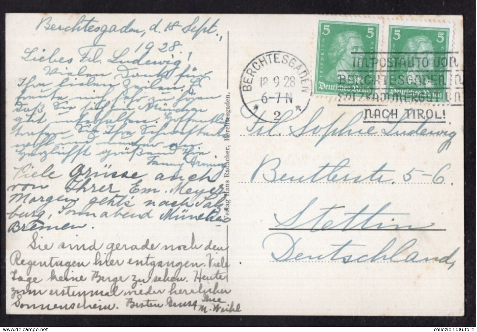 BERCHTESGADEN - KÖNIGSEE VOM MALERWINKEL - CARTOLINA FP SPEDITA NEL 1928 - Berchtesgaden