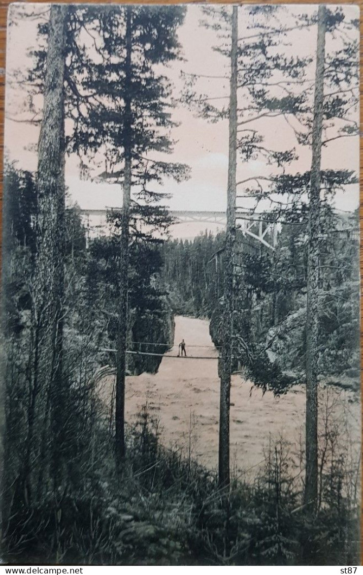 Sweden Järnvägsbron över Storstupet - Schweden