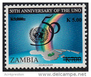 Zm1102 ZAMBIA 2013, New Currency K5.00 On K5,000 On K700 UNO  MNH - Zambie (1965-...)