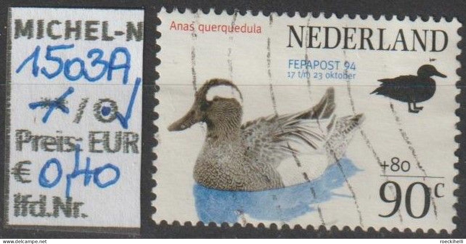 1994 - NIEDERLANDE - SM "Internat. BM-Ausstellung FEPAPOST '94" 90+80 C Mehrf. - O  Gestempelt - S.Scan (1503o Nl) - Gebruikt