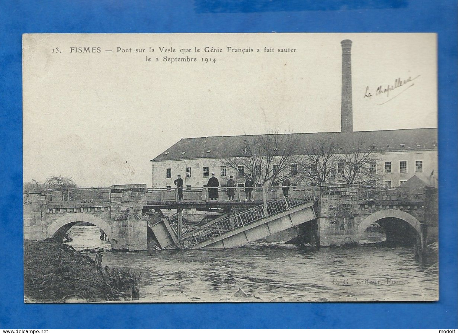 CPA - 51 - Fismes - Pont Sur La Vesle Que Le Génie Français A Fait Sauter Le 2 Septembre 1914 - Animée - Non Circulée - Fismes