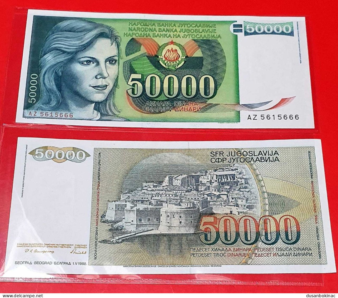 YUGOSLAVIA 50,000 50000 DINARA 1988 P 96 UNC - Joegoslavië