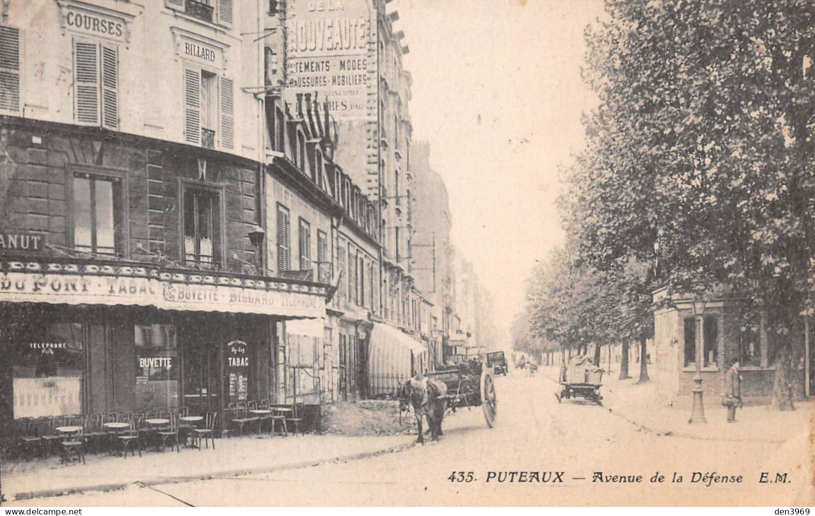 PUTEAUX (Hauts-de-Seine) - Avenue De La Défense - Tabac - Voyagé 1916 (2 Scans) Mouillard 9' Rue Du Midi Lons-le-Saunier - Puteaux