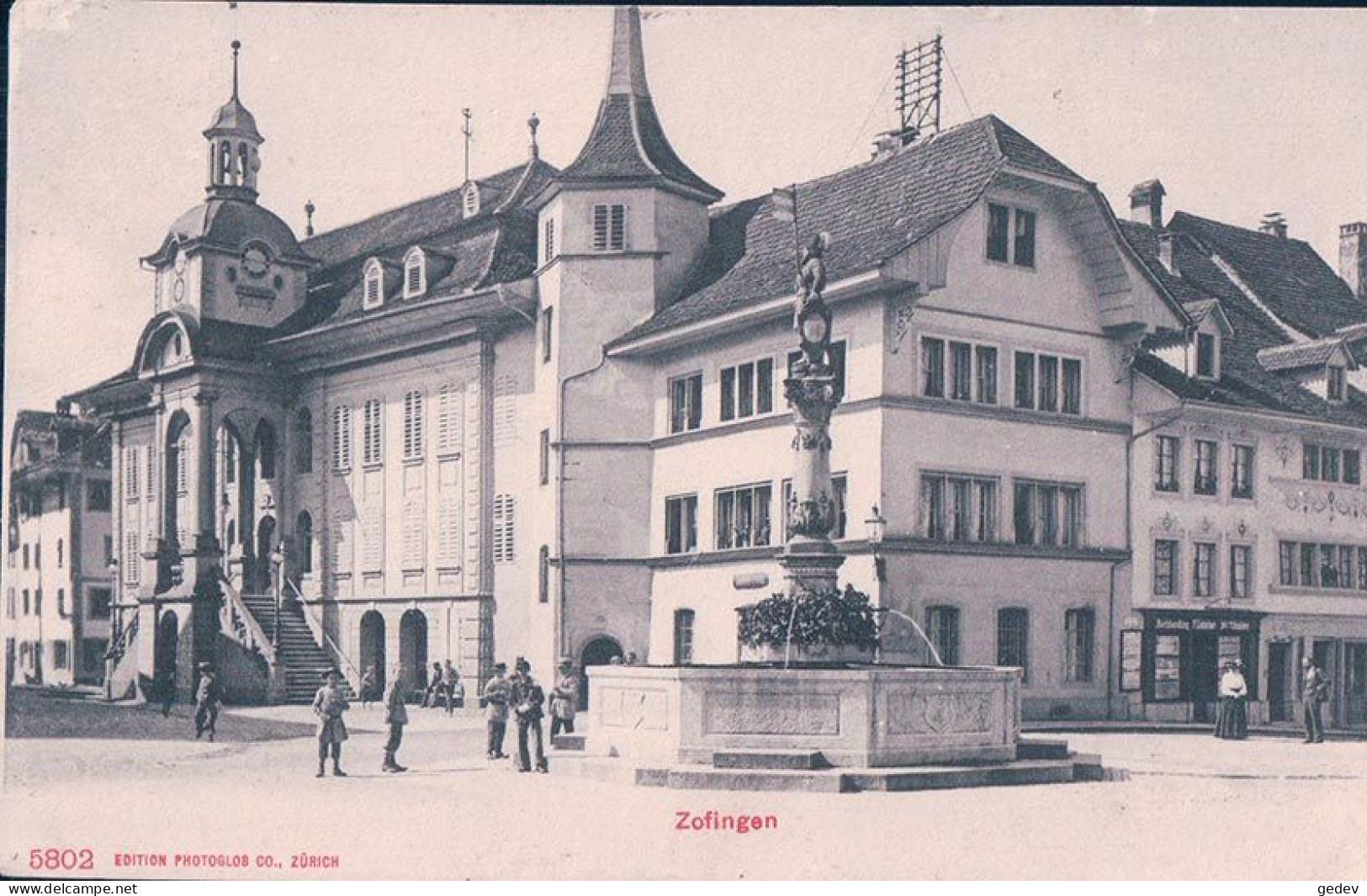 Zofingen AG, Place Et Fontaine (5802) - Zofingue