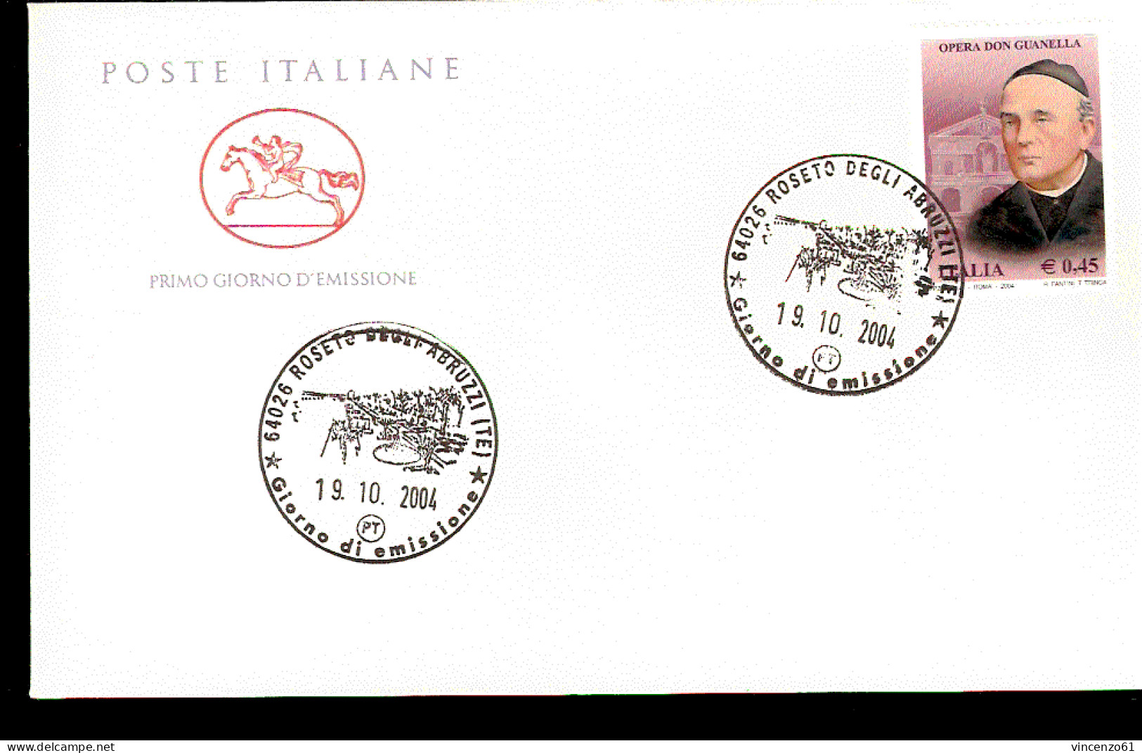 2004 ANNULLO FDC  Opera Don Guanella. - Cristianismo