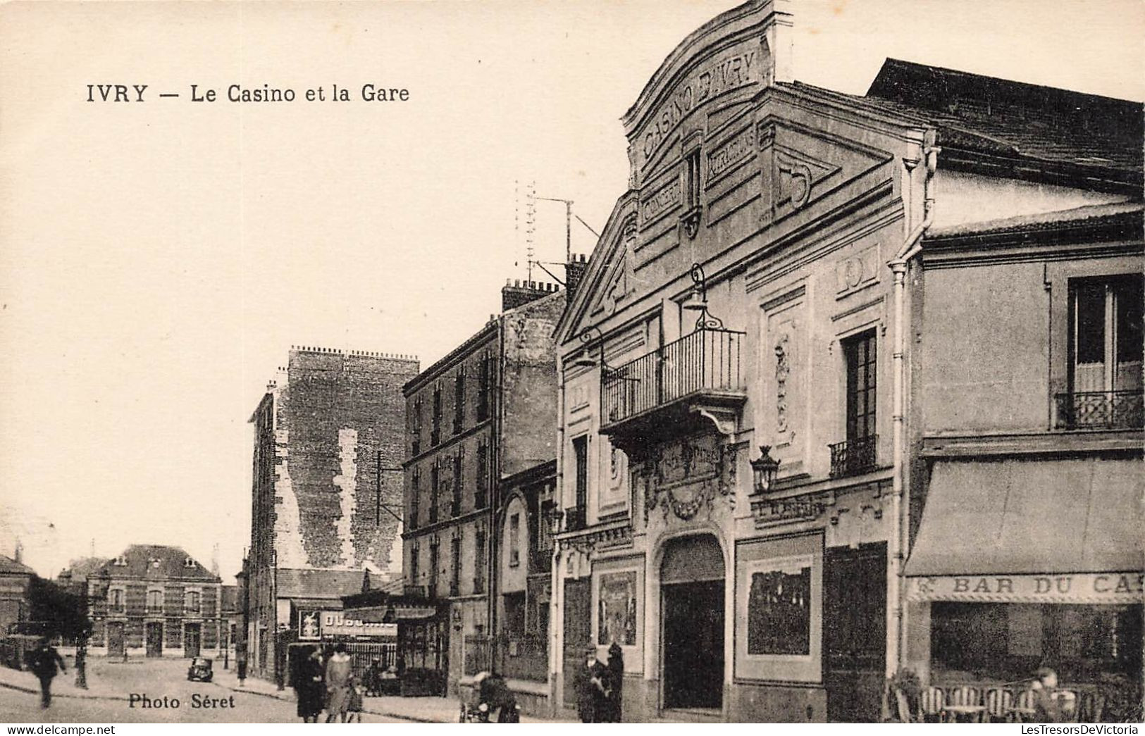FRANCE - Ivry - Le Casino Et La Gare - Carte Postale Ancienne - Ivry Sur Seine