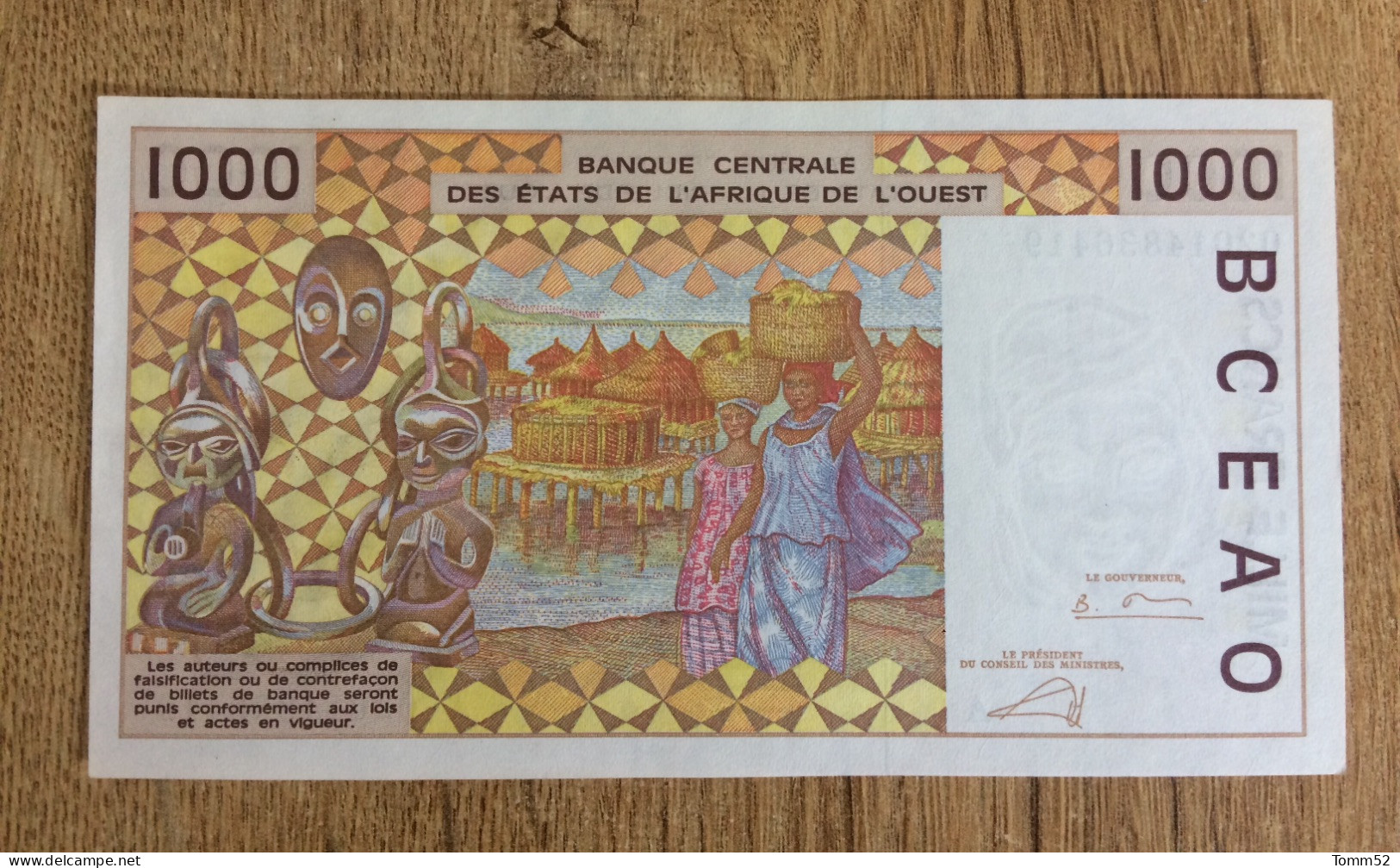 COTE D’IVOIRE 1000 Francs UNC - Côte D'Ivoire