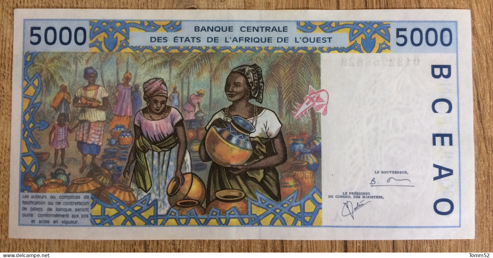 COTE D’IVOIRE 5000 Francs UNC - Côte D'Ivoire