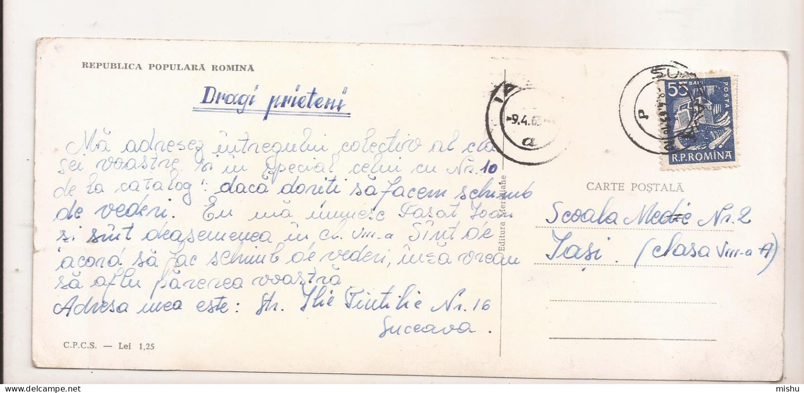 RF34 - Postcard - ROMANIA - Suceava, Vedere De La Cetate, Format Lung. Circulated 1963 - Rumänien