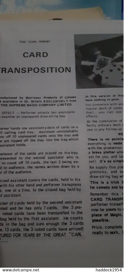 Magigram Presentation Copy EDWIN HOOPER The Supreme Magic Magazine 1977 - Other & Unclassified