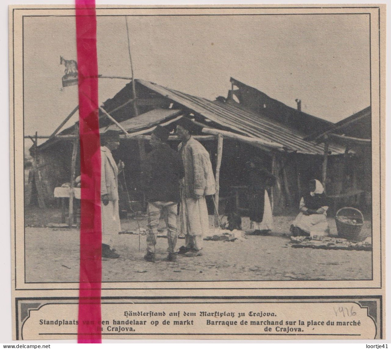 Crajova - Standplaats Handelaar , Barraque De Marchand - Orig. Knipsel Coupure Tijdschrift Magazine - 1916 - Unclassified