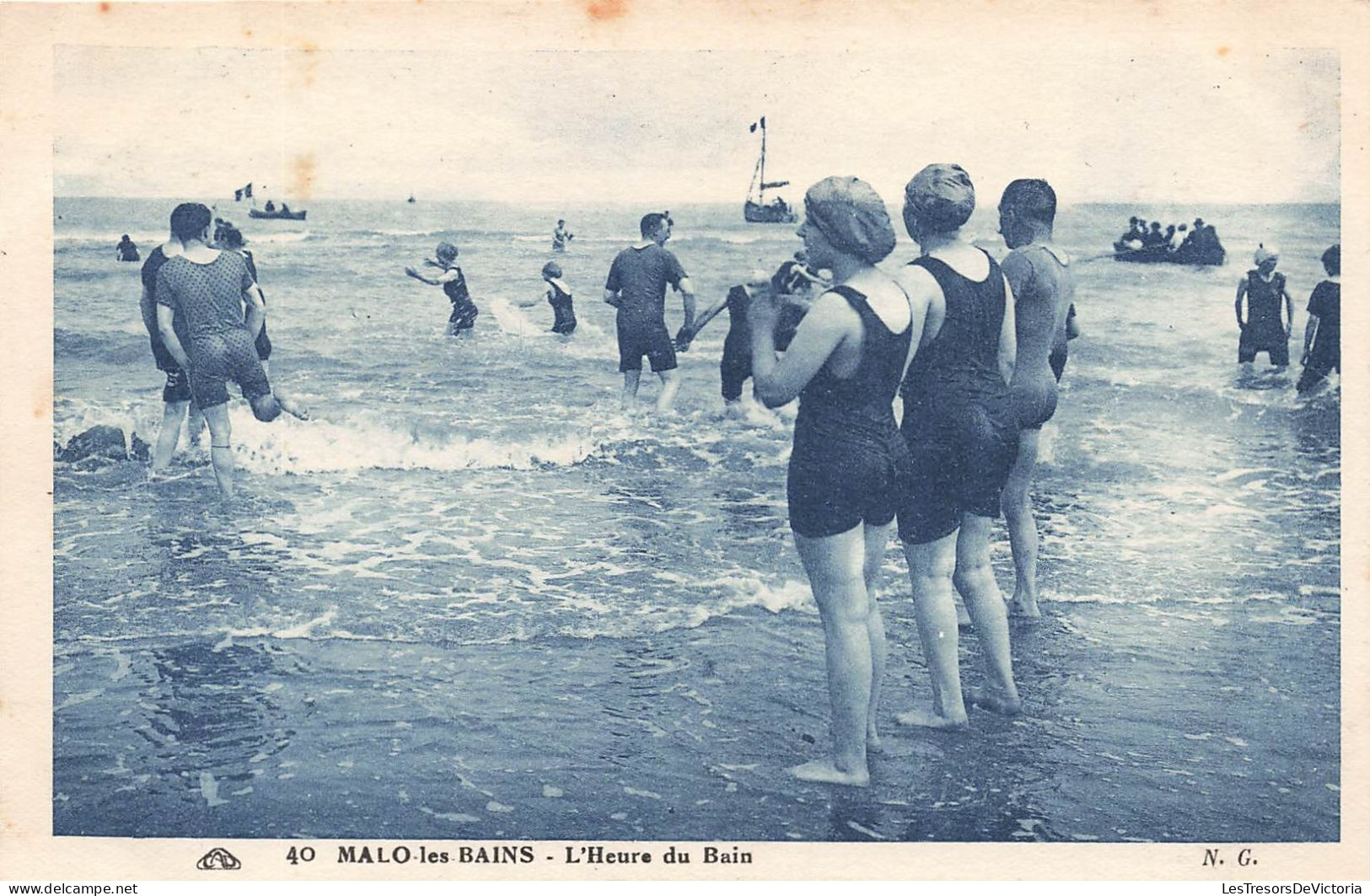 FRANCE - Malo Les Bains - L'heure Du Bain - Carte Postale Ancienne - Malo Les Bains