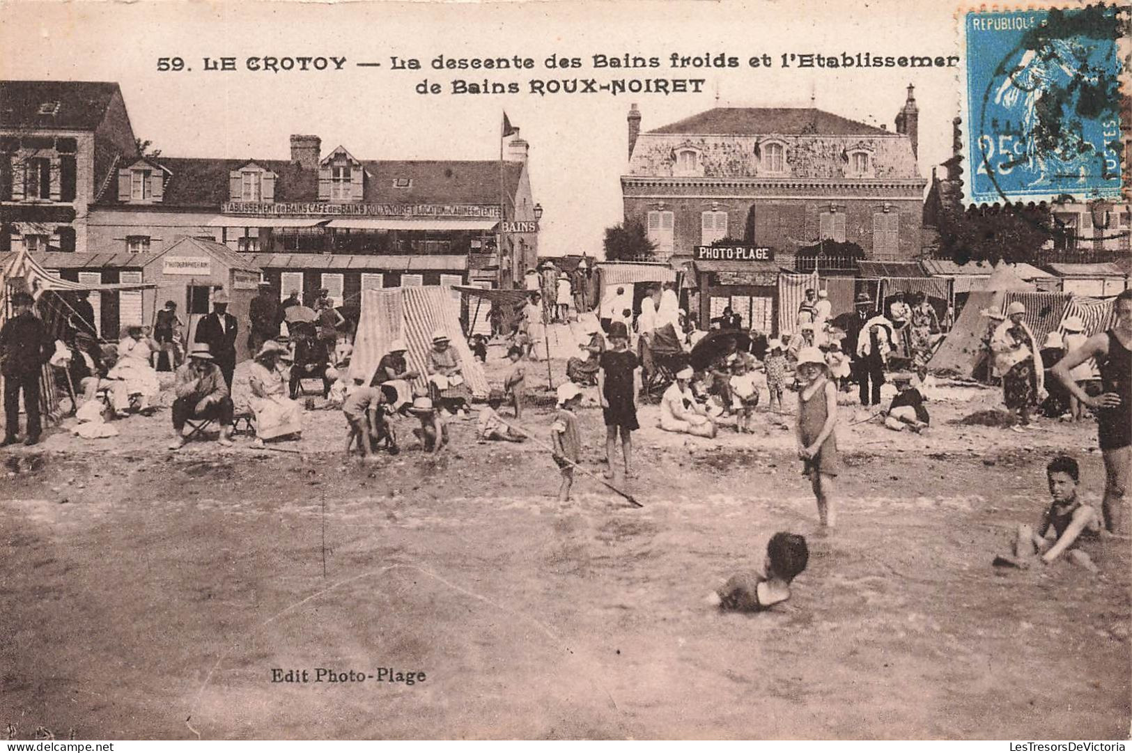 FRANCE - Le Crotoy - La Descente Des Bains Froids Et L'établissement De Bains Roux-Noiret - Carte Postale Ancienne - Le Crotoy