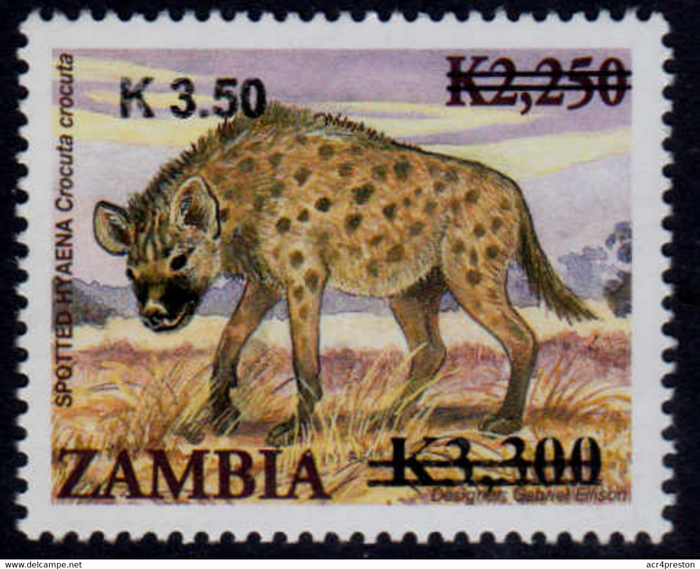 Zm1128 ZAMBIA 2014, SG 1128 K3.50 On K3,300 On K2,250 Animals MNH - Zambia (1965-...)