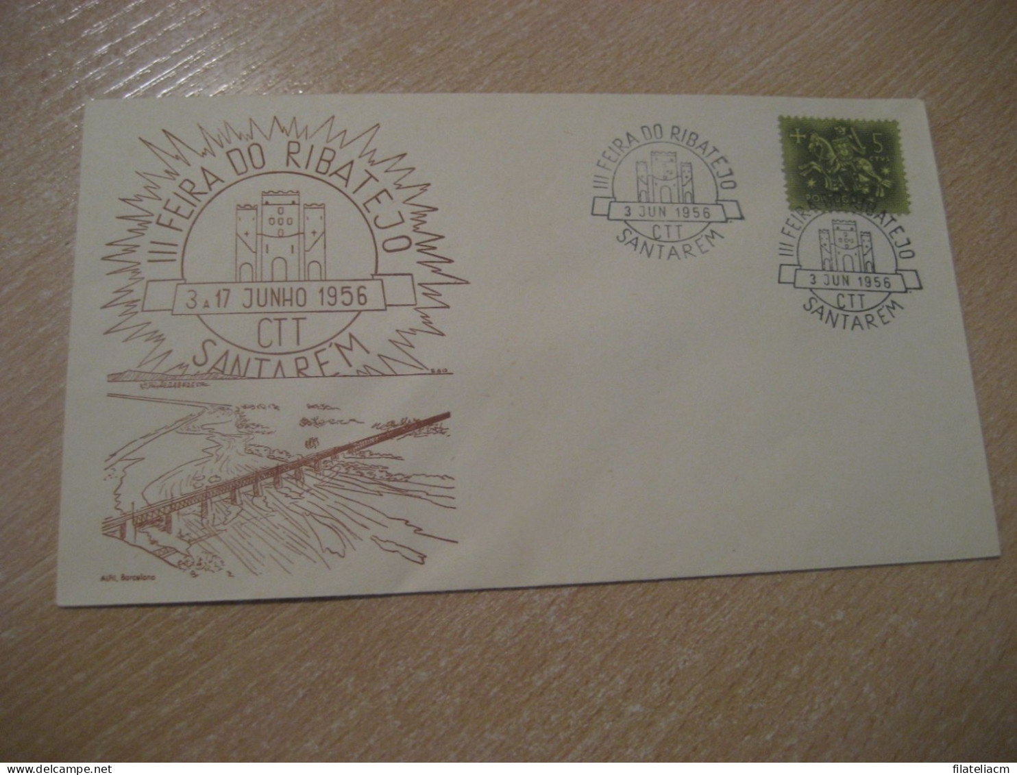 SANTAREM 1956 Feira Do Ribatejo Agriculture Cancel Cover PORTUGAL - Landbouw