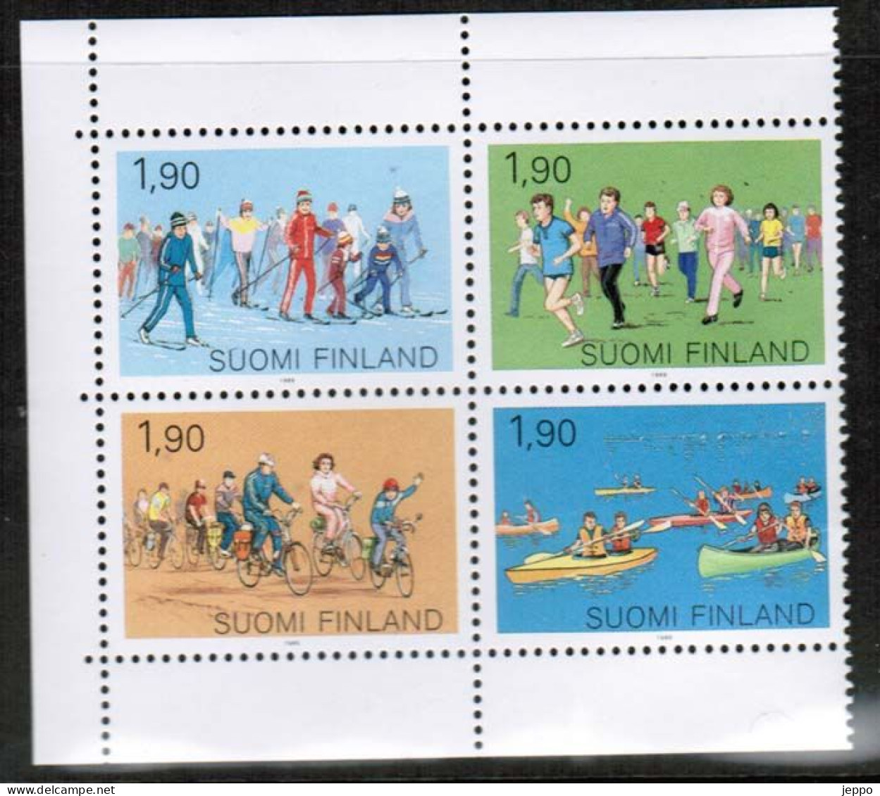 1989 Finland,  Mass Sport Booklet Pane ** - Unused Stamps