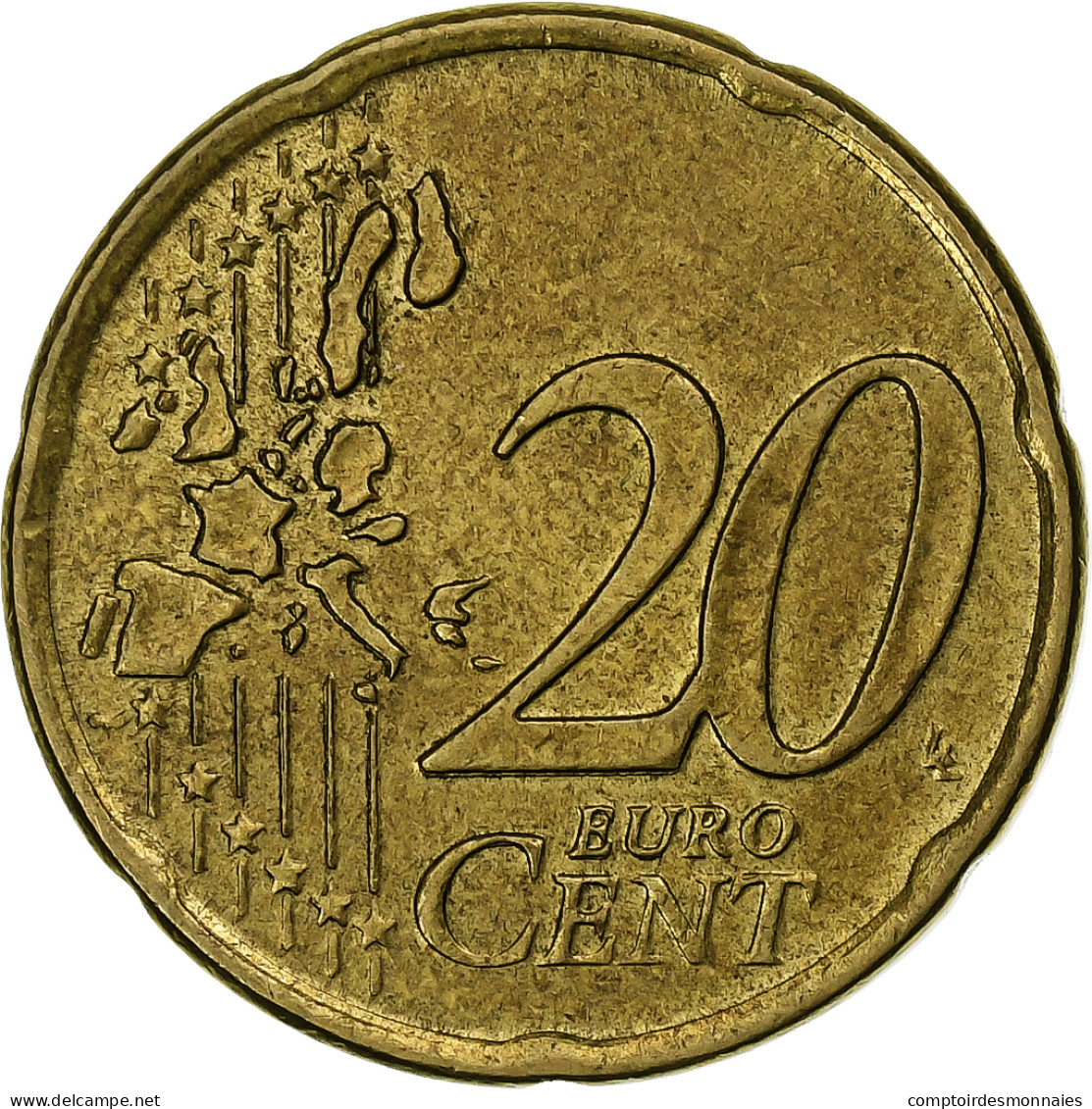 Grèce, 20 Euro Cent, 2002, Athènes, SUP+, Laiton, KM:185 - Griechenland