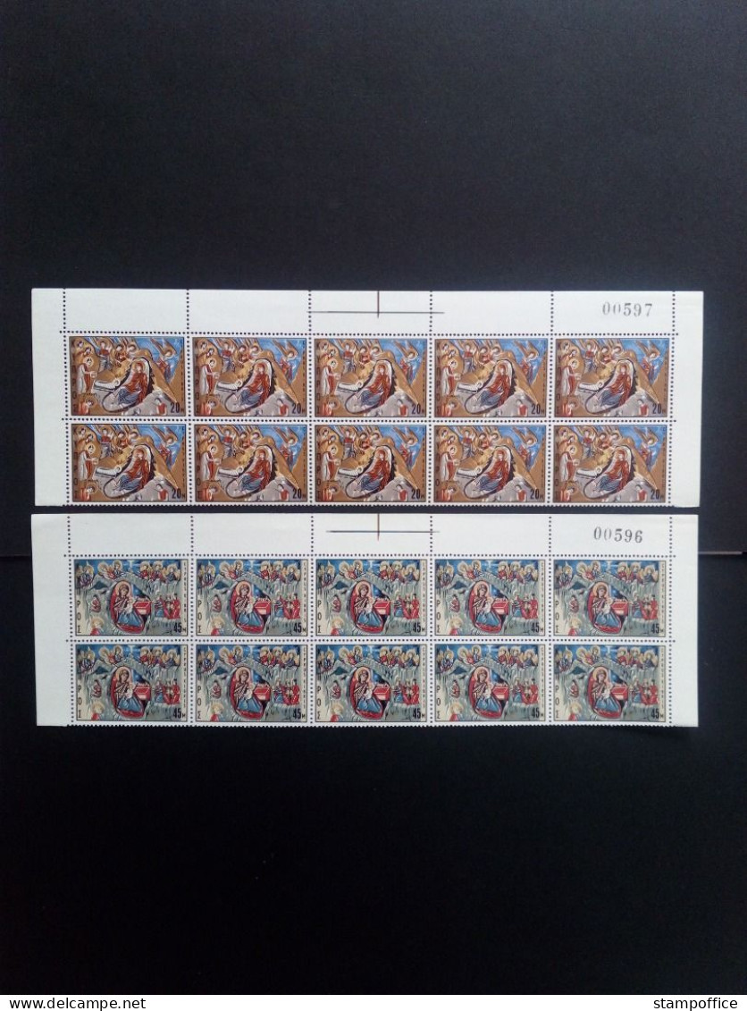 ZYPERN MI-NR. 328-329 POSTFRISCH(MINT) BOGENTEIL(10) WEIHNACHTEN 1969 - Ungebraucht