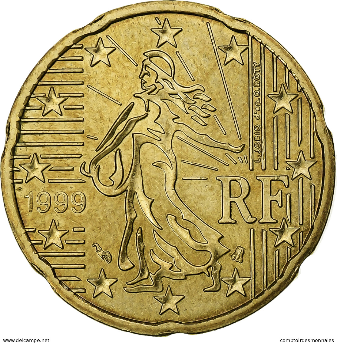 France, 20 Euro Cent, 1999, Paris, SUP, Laiton, KM:1411 - France