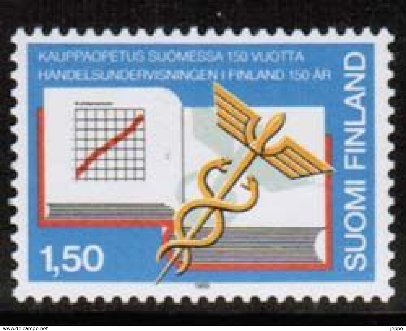 1989 Finland,  Commercial Education 150 Years ** - Ongebruikt