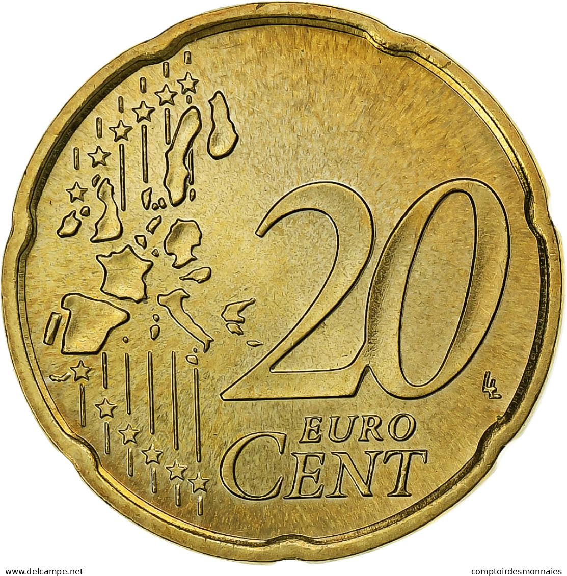 République Fédérale Allemande, 20 Euro Cent, 2003, Stuttgart, SPL, Laiton - Alemania