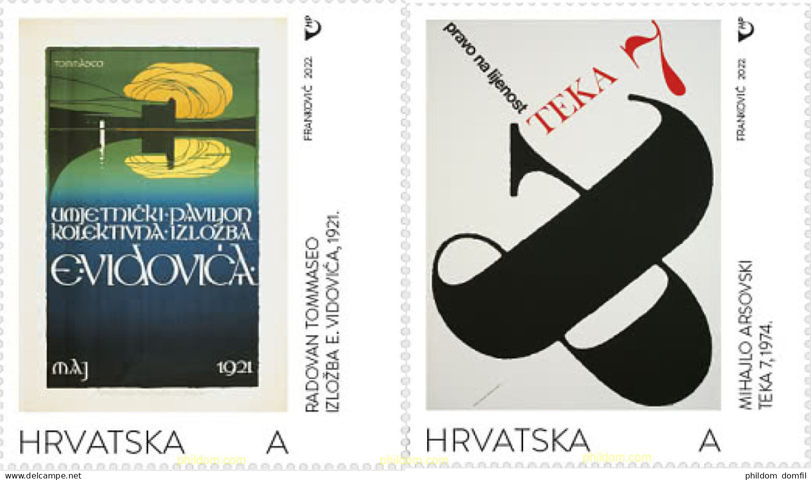 692252 MNH CROACIA 2022 ARQUITECTURA Y DISEÑO MODERNO - Croazia