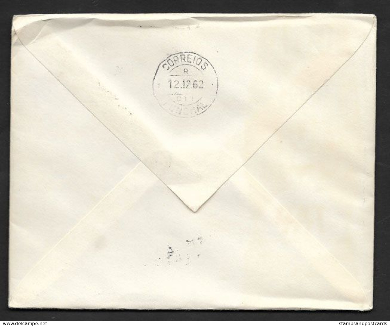 Portugal Premier Vol TAP Lisbonne Lisboa Santa Maria Açores Recommandée 1962 First Flight Lisbon Azores R Cover - Storia Postale