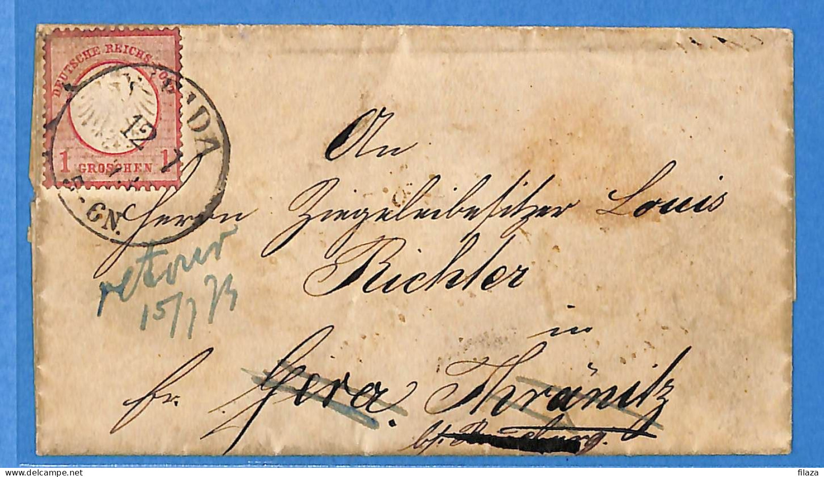 Allemagne Reich 1873 - Lettre De Fulda - G31291 - Briefe U. Dokumente