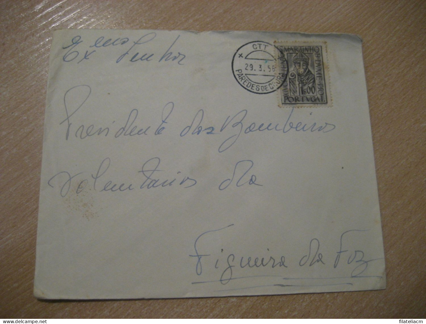 PAREDES DE COURA 1956 To Figueira Da Foz Fire Firemen Fireman Cancel Cover PORTUGAL - Lettres & Documents