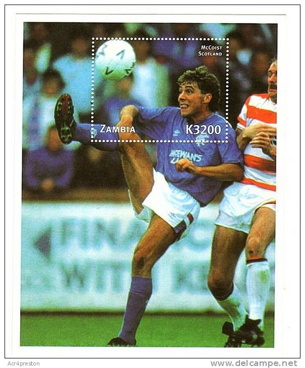 Zm9907b Zambia 1999, Football MS - McCoist (Scotland) - Zambie (1965-...)