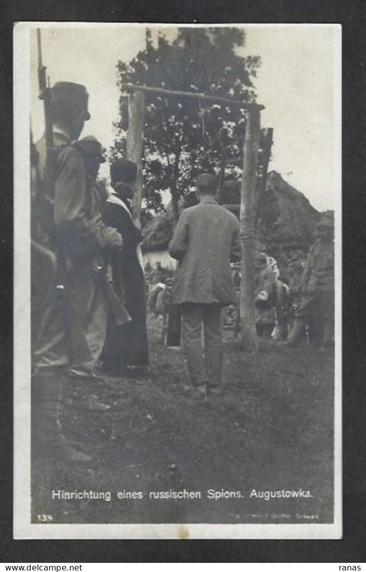 CPA Pologne Polska Polen Non Circulé Carte Photo RPPC Augustowka Exécution Russie - Polen