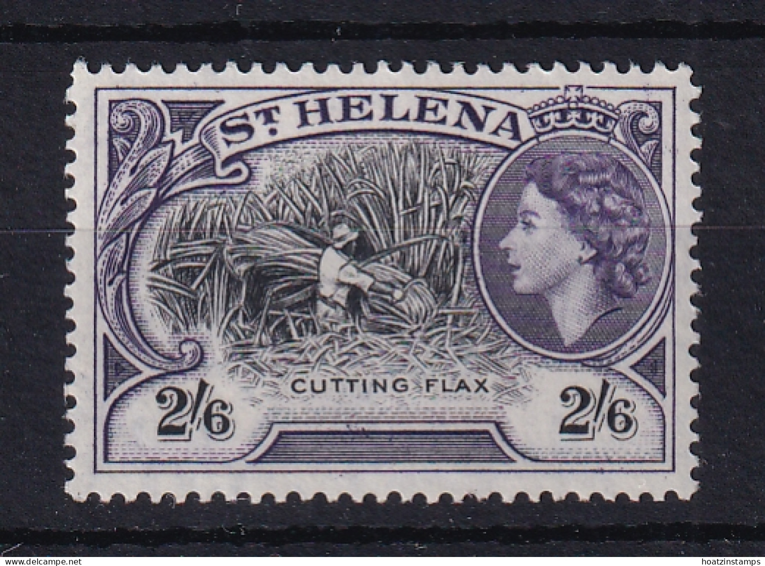 St Helena: 1953/59   QE II - Pictorial     SG163    2/6d       MH - Saint Helena Island