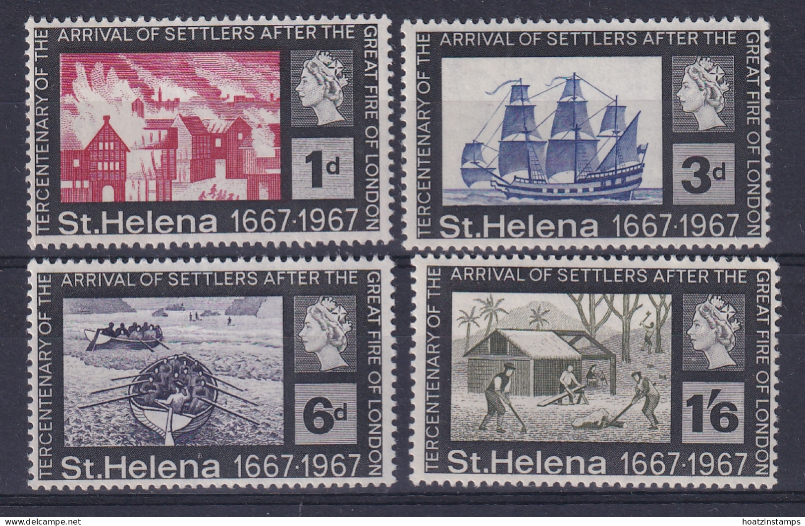 St Helena: 1967   300th Anniv Of Arrival Of Settlers    MNH - Saint Helena Island