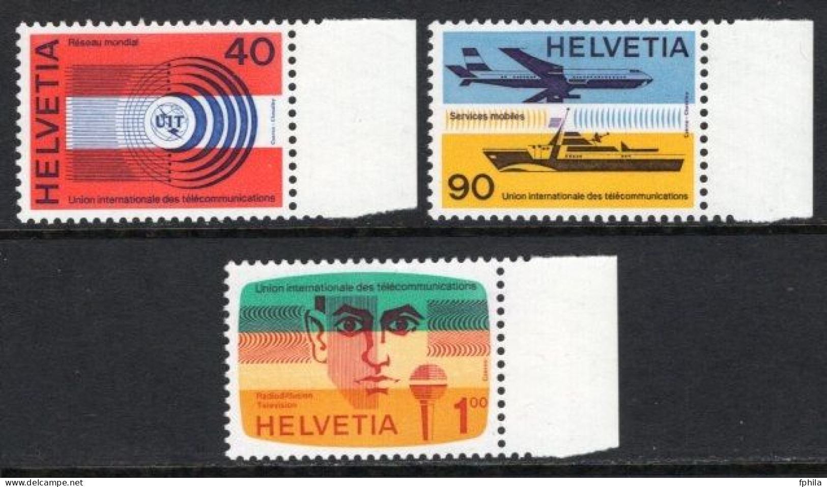 1976 SWITZERLAND I.T.U. / U.I.T. MICHEL: ITU11-13 MNH ** - Unused Stamps