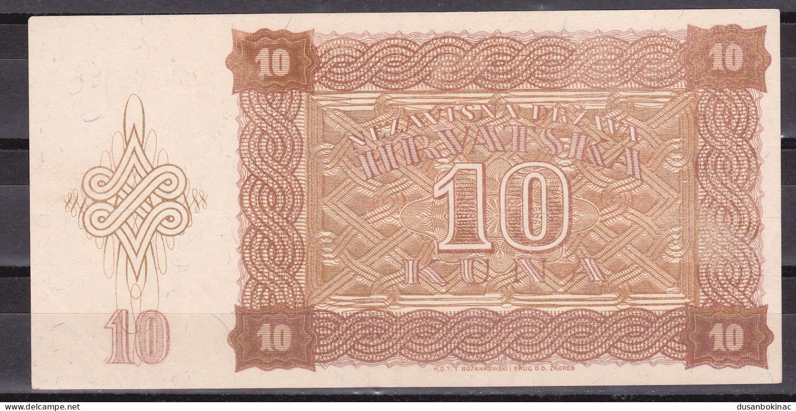 NDH-10 Kuna 1941 AUNC Orange - Croatie