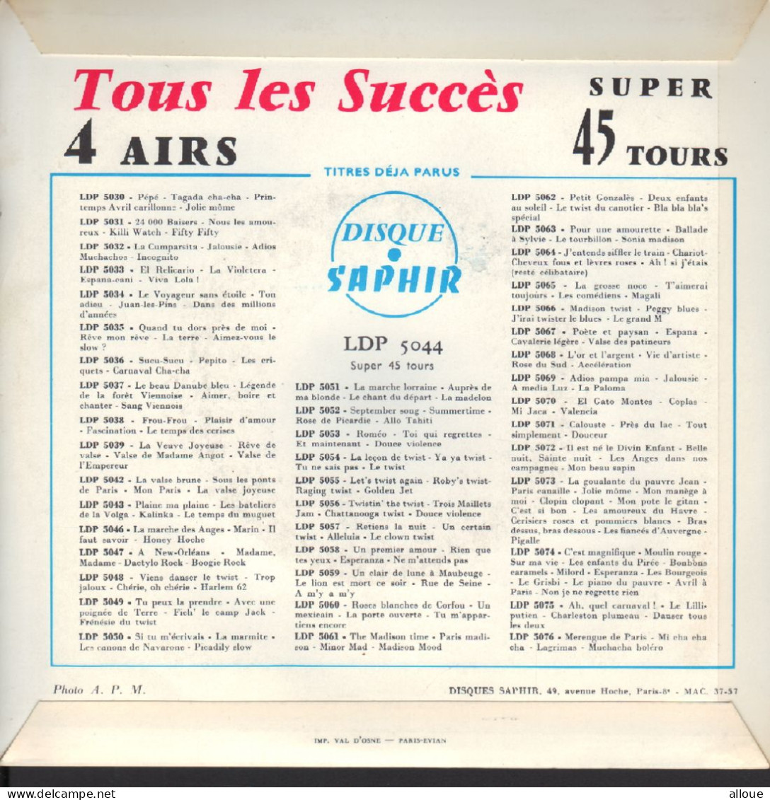 YOSKA GABOR - MUSIQUE TZIGANE - FR EP - L'ALOUETTE + 3 - Musiques Du Monde