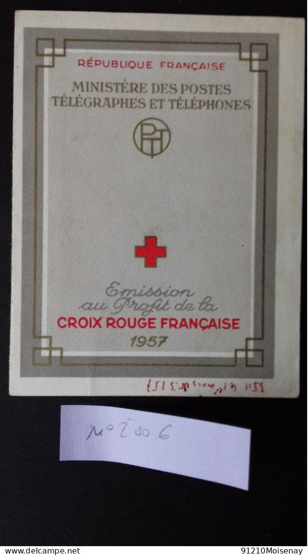 FRANCE  CARNET CROIX ROUGE N° 2006 ** De  1957  LOT - Croix Rouge