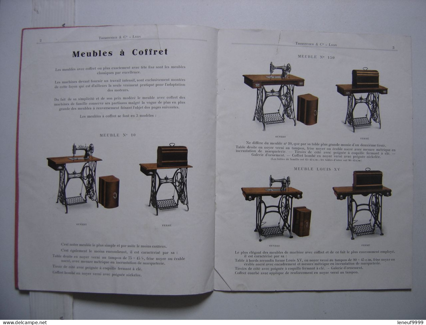 Brochure Catalogue MACHINES A COUDRE NEVA Modeles Americains THIMONNIER Lyon - Knutselen / Techniek