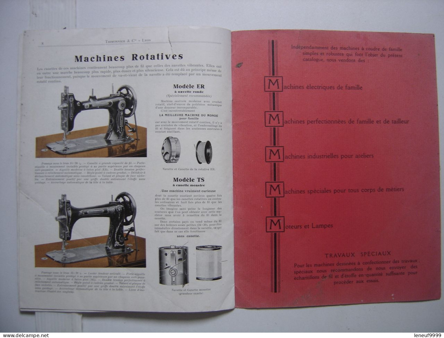 Brochure Catalogue MACHINES A COUDRE NEVA Modeles Americains THIMONNIER Lyon - Knutselen / Techniek