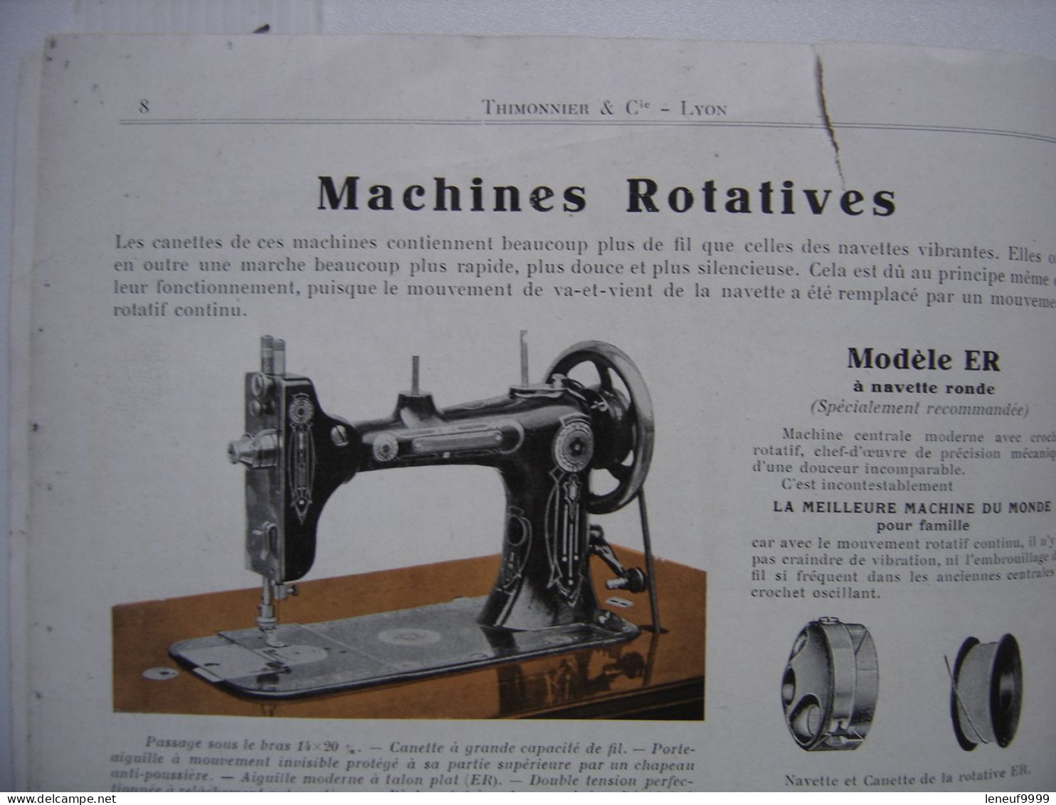 Brochure Catalogue MACHINES A COUDRE NEVA Modeles Americains THIMONNIER Lyon - Bricolage / Technique