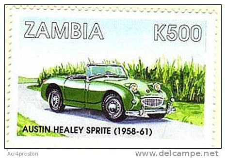 Zm9923 Zambia 1998, Austin Healey Sprite (1958-61) (Car Transport) - Zambia (1965-...)