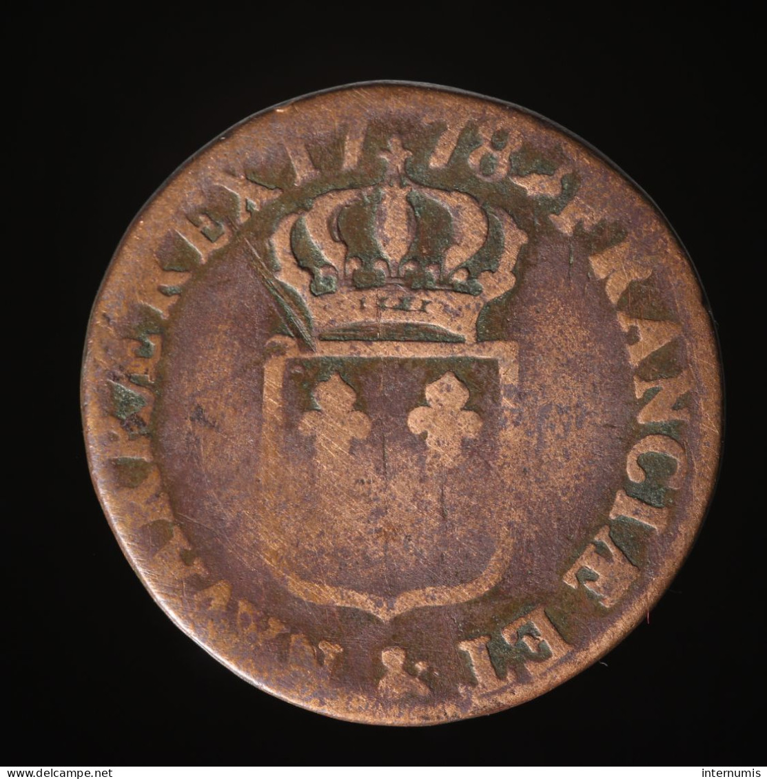  France, Louis XVI, 1 Sol, 1778, Aix, Cuivre (Copper), TB (F),
KM#578.17, G.350 - 1774-1791 Lodewijjk XVI