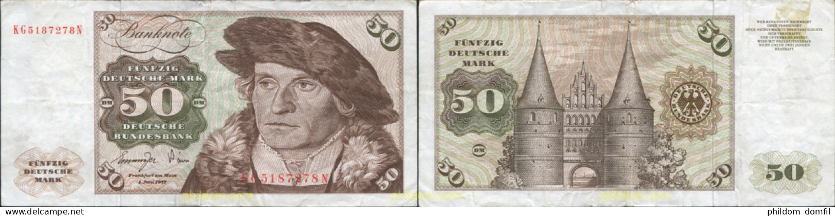 8522 ALEMANIA 1977 GERMANY 50 MARK 1977 - Sonstige & Ohne Zuordnung