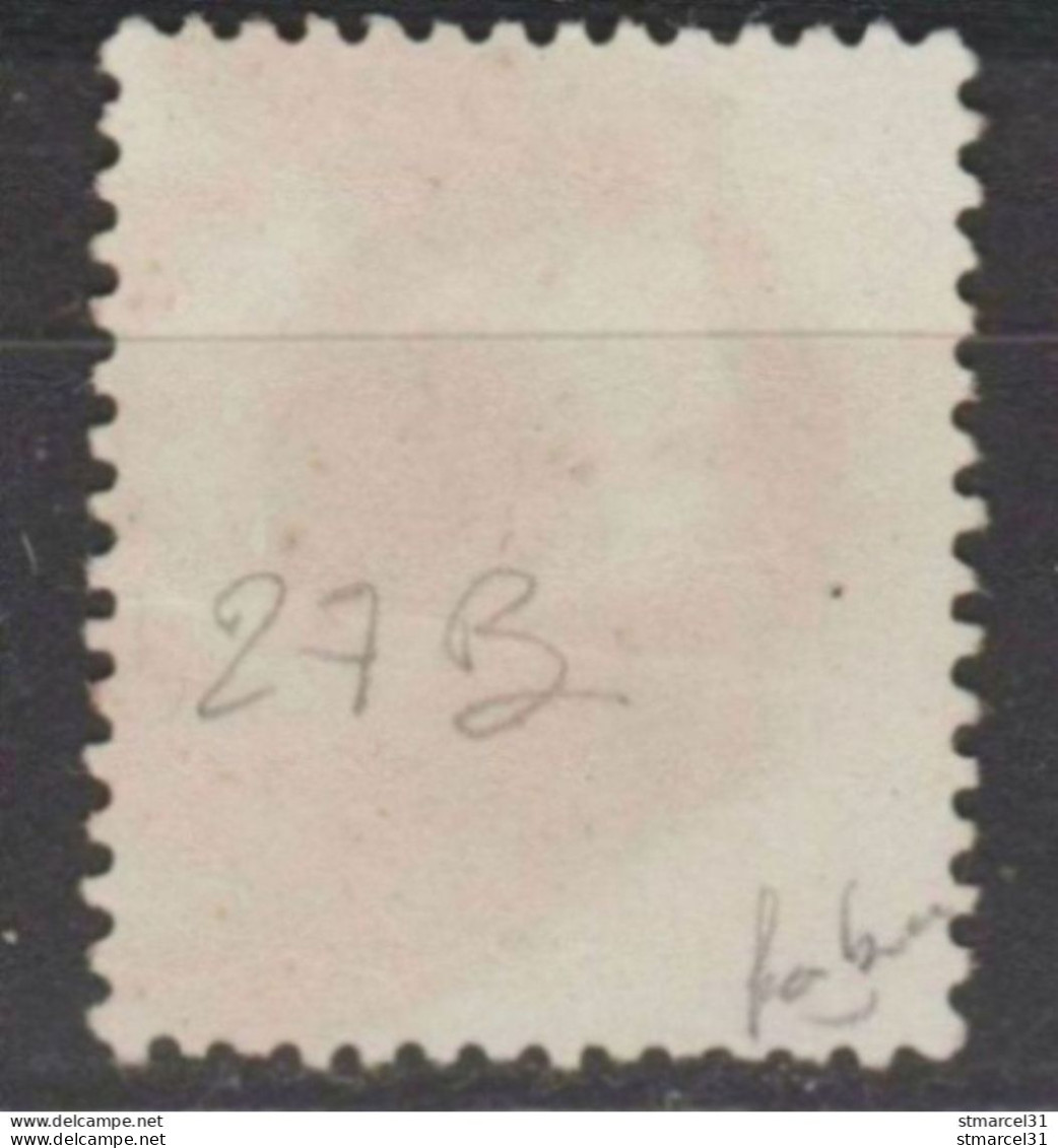 LUXE 1er SERVI N°27B OBLI ROUGE Des IMPRIMES"  TBE Cote 170€ - 1863-1870 Napoleone III Con Gli Allori
