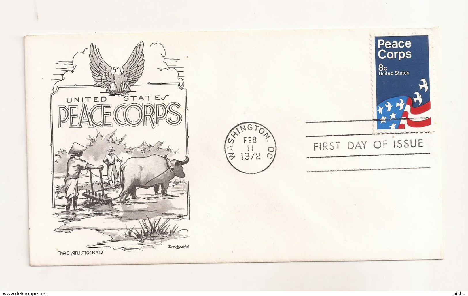 P7 Envelope FDC-USA - United States Peace Corps - First Day Of Issue ,uncirculated 1972 - Autres & Non Classés