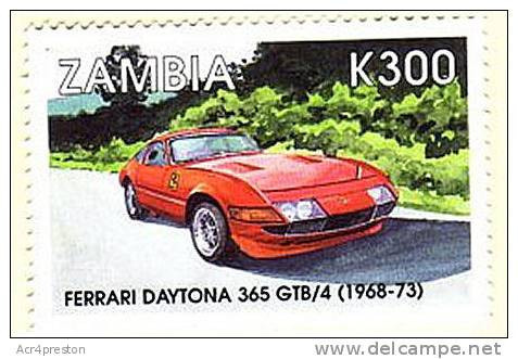 Zm9925 Zambia 1998, Ferrari Daytona 365 GTB-4 (1968-73)  MNH (Car Transport) - Zambia (1965-...)