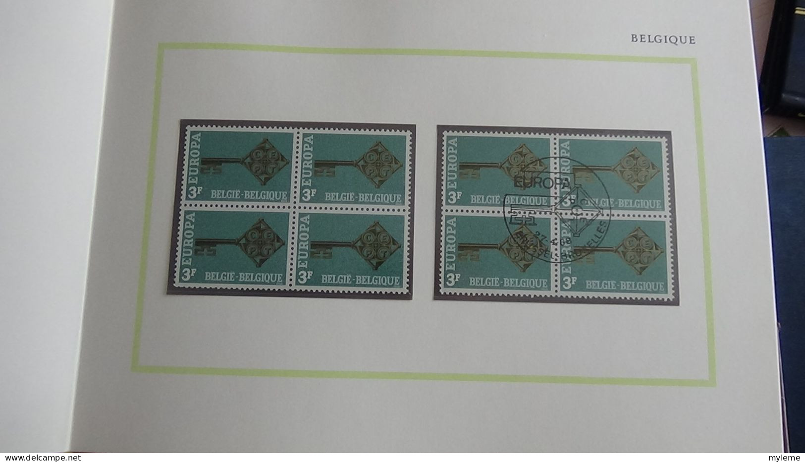 AZ148 Livre De Timbres Europa 1968 En Blocs De 4 ** + Oblitérés. Cote Des Timbres ** 360 Euros A Saisir !! - Collections (en Albums)