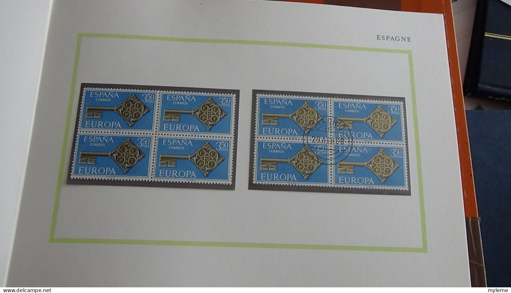 AZ148 Livre de timbres Europa 1968 en blocs de 4 ** + oblitérés. Cote des timbres ** 360 euros A saisir !!